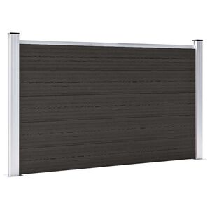 vidaXL fekete WPC ker&iacute;t&eacute;spanel 180 x 105 cm
