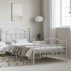 vidaXL fehér fém ágykeret fej- és lábtámlával 100x200 cm