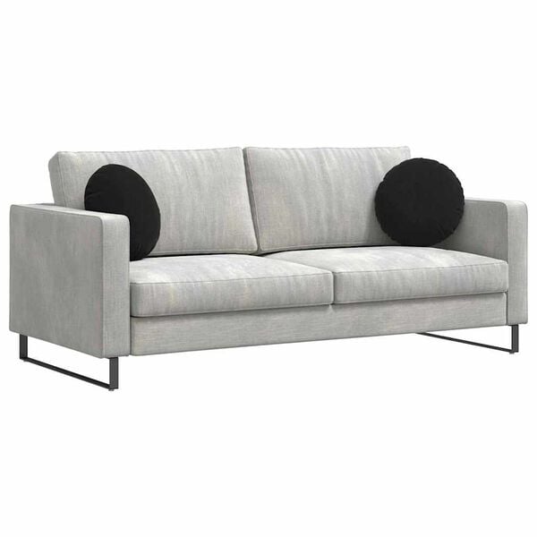 vidaXL Ülőpárnák 2 pcs Fekete Ø 40 x 13 cm Bársony