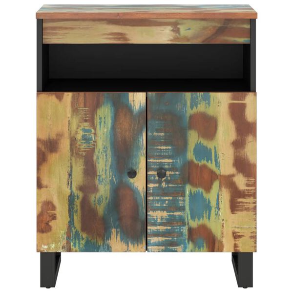 vidaXL t&ouml;m&ouml;r 2-ajt&oacute;s &uacute;jrahasznos&iacute;tott fa t&aacute;lal&oacute;szekr&eacute;ny 60x33x75 cm