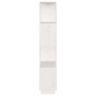 vidaXL fehér tömör fenyőfa könyvszekrény/térelválasztó 51x25x132 cm