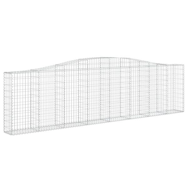 vidaXL 20 db íves horganyzott vas gabion kosár 400x30x100/120 cm