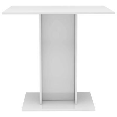 vidaXL magasfényű fehér szerelt fa étkezőasztal 80 x 80 x 75 cm