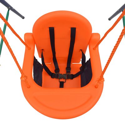 vidaXL narancssárga hintakészlet biztonsági övvel totyogósoknak