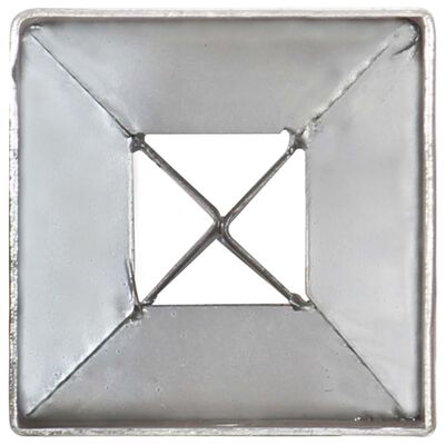 vidaXL 6 db ezüstszínű horganyzott acél kerítéstüske 7 x 7 x 90 cm