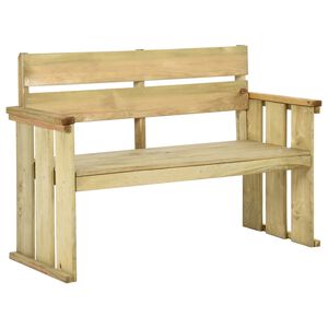 vidaXL impregn&aacute;lt fenyőfa kerti pad 121 cm