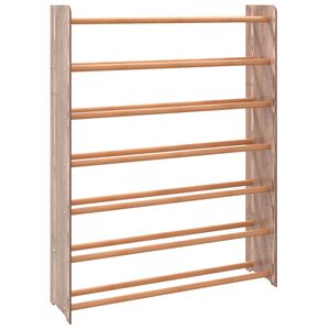 vidaXL barna szerelt fa cipőtart&oacute; 90x24x117 cm