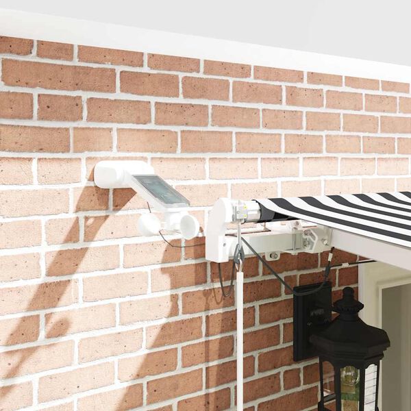 vidaXL antracitsz&uuml;rke-feh&eacute;r LED-es automata napellenző 600 x 300 cm