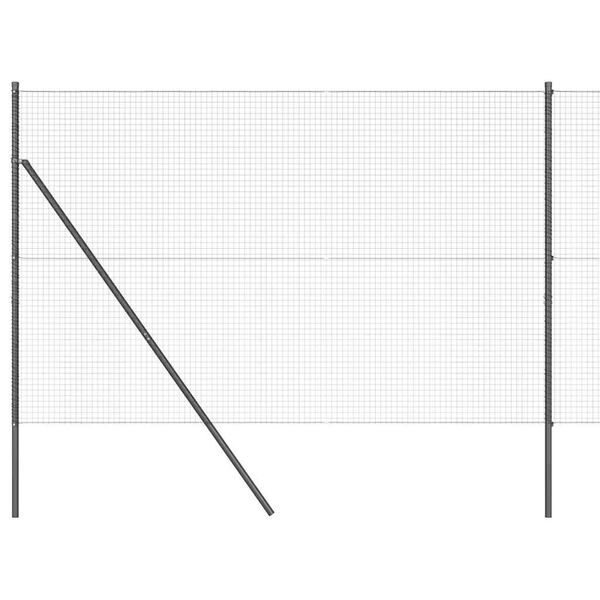 vidaXL Ker&iacute;t&eacute;soszlop Sz&uuml;rke 25 x 1,6 m (25 x 25 mm h&aacute;l&oacute;) Ac&eacute;l &eacute;s PVC