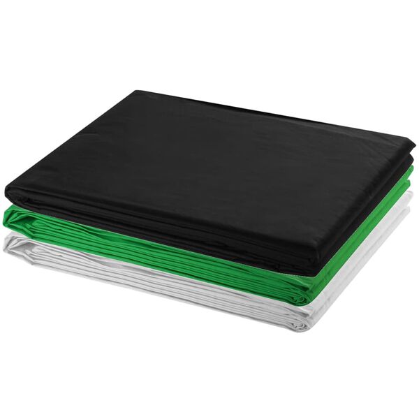 vidaXL fot&oacute;st&uacute;di&oacute;-felszerel&eacute;s 3 pamut h&aacute;tt&eacute;rrel, kerettel 3 x 3 m