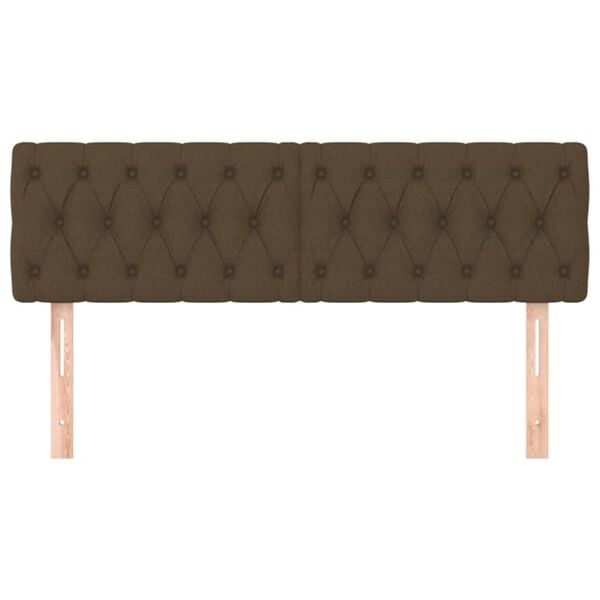 vidaXL 2 db s&ouml;t&eacute;tbarna sz&ouml;vet fejt&aacute;mla 72 x 7 x 78/88 cm