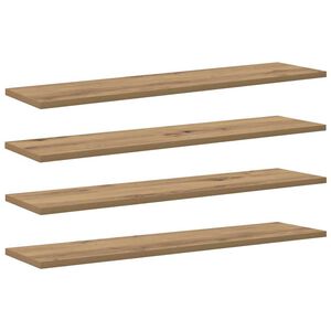 vidaXL Polcos k&ouml;nyvespolc 3 szintes 4 db 80 x 20 x 1,5 cm Szerelt Fa