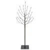 vidaXL LED Kar&aacute;csonyi Fenyő Fekete 120 cm Ac&eacute;l 100 LED