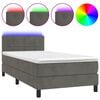 vidaXL s&ouml;t&eacute;tsz&uuml;rke b&aacute;rsony rug&oacute;s &eacute;s LED-es &aacute;gy matraccal 80 x 200 cm