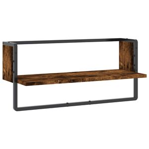 vidaXL f&uuml;st&ouml;s t&ouml;lgy sz&iacute;nű fali polc r&uacute;ddal 65x25x30 cm