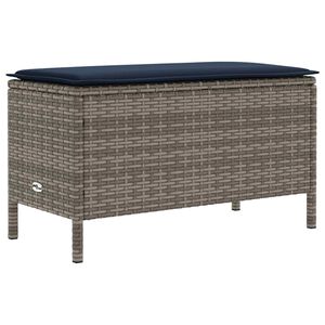 vidaXL Kerti l&aacute;btart&oacute; Sz&uuml;rke &eacute;s s&ouml;t&eacute;tk&eacute;k 80 x 38 x 42 cm PE Rattan