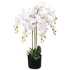 vidaXL cserepes feh&eacute;r műorchidea 75 cm