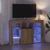 vidaXL Sarok LED TV szekr&eacute;ny Artisan t&ouml;lgy 100x40x68cm Faanyag