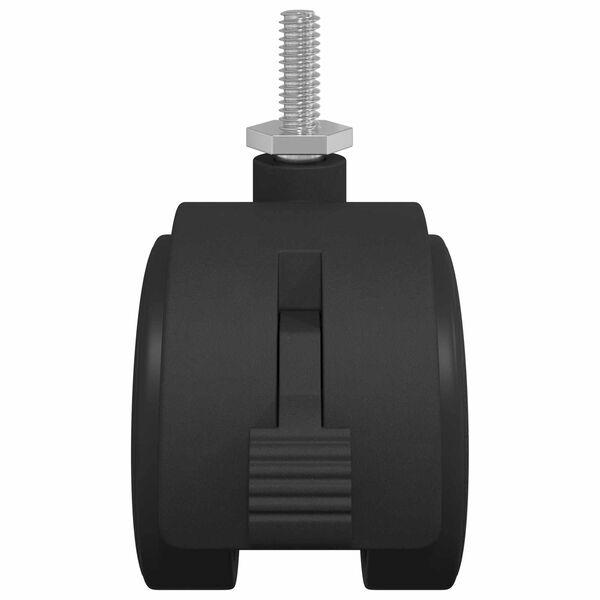 vidaXL Kerekek 2 pcs Fekete &eacute;s Ez&uuml;st 40,1 x 40,1 x 37,8 mm Vas &eacute;s PP