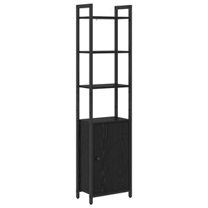 vidaXL K&ouml;nyvespolc 6 szintes 40 x 24 x 161 cm Szerelt Fa Fekete t&ouml;lgy