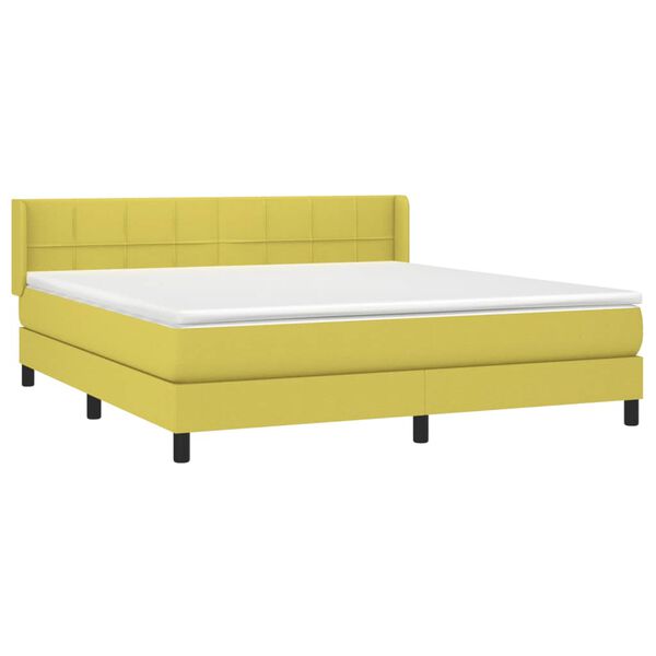 vidaXL z&ouml;ld sz&ouml;vet rug&oacute;s &aacute;gy matraccal 180x200 cm