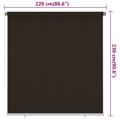 vidaXL barna kültéri HDPE roló 220 x 230 cm