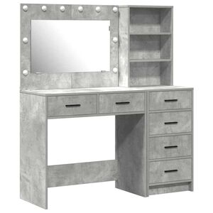 vidaXL &Ouml;lt&ouml;zk&ouml;dőasztal fi&oacute;kkal Sz&uuml;rke 78.5 x 41 x 135 cm Faanyag