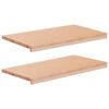 vidaXL Ablakp&aacute;rk&aacute;nyok 2 db Term&eacute;szetes 70 x 40 x 2 cm T&ouml;m&ouml;r b&uuml;kkfa