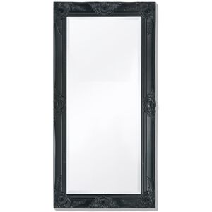 vidaXL 100x50 cm fekete barokk st&iacute;lus&uacute; fali t&uuml;k&ouml;r