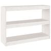vidaXL feh&eacute;r fenyőfa k&ouml;nyvszekr&eacute;ny t&eacute;relv&aacute;laszt&oacute; 100 x 30 x 71,5 cm