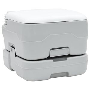 vidaXL Kemping WC Sz&uuml;rke &eacute;s Feh&eacute;r 41,5 x 36,5 x 30 cm Polietil&eacute;n
