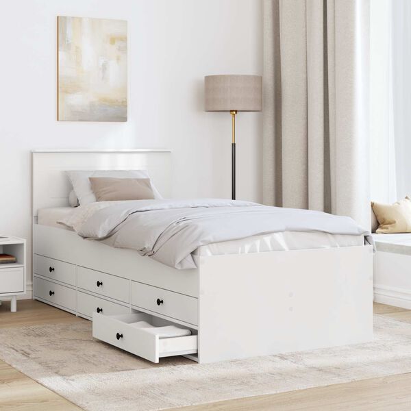 vidaXL Nappali&aacute;gy fi&oacute;kkal Feh&eacute;r &eacute;s fekete 90 x 200 cm Faanyag