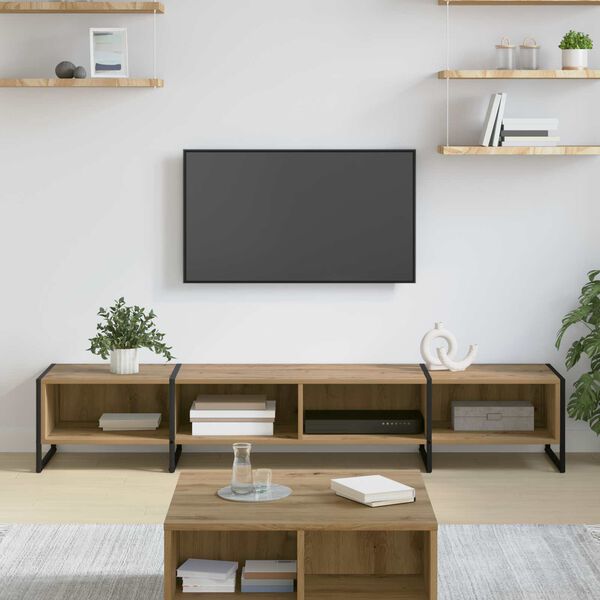 vidaXL TV szekrény Művészi tölgy 170.5 x 36 x 30.5 cm Faanyag