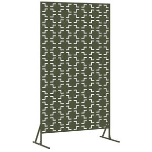 vidaXL Mag&aacute;nszf&eacute;ra K&eacute;pernyő 100 x 50 x 180 cm Ac&eacute;l Olajz&ouml;ld