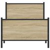 vidaXL sonoma tölgy színű fém ágykeret matrac nélkül 90 x 190 cm
