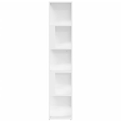 vidaXL magasfényű fehér forgácslap sarokszekrény 33 x 33 x 164,5 cm