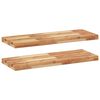 vidaXL 2 db olajbevonat&uacute; t&ouml;m&ouml;r ak&aacute;cfa f&uuml;ggőpolc 80 x 30 x 4 cm