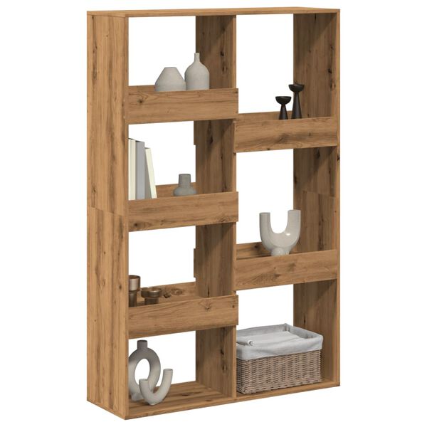 vidaXL k&eacute;zműves t&ouml;lgy sz&iacute;nű szerelt fa t&eacute;relv&aacute;laszt&oacute; 100x33x155,5 cm