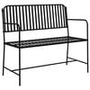 vidaXL Kerti pad 2 -Seater 103,5 x 51,5 x 90 cm Ac&eacute;l Fekete