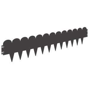 vidaXL Fűszeg&eacute;lyez&eacute;s 10 pcs 103 x 20 cm Ac&eacute;l Fekete