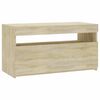 vidaXL sonoma t&ouml;lgy sz&iacute;nű TV-szekr&eacute;ny LED-vil&aacute;g&iacute;t&aacute;ssal 75 x 35 x 40 cm