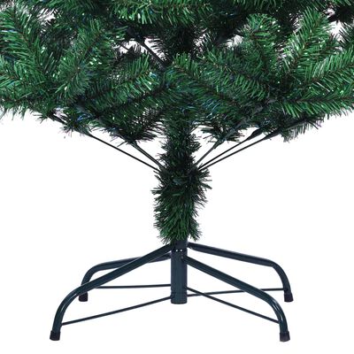 vidaXL zöld PVC műkarácsonyfa irizáló csúcsokkal 210 cm