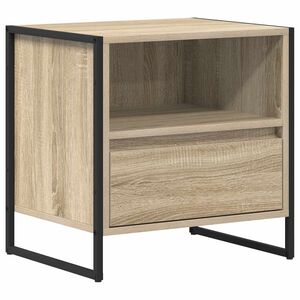 vidaXL &Eacute;jjeli asztal fi&oacute;kkal Sonoma 50 x 39,5 x 50 cm Faanyag