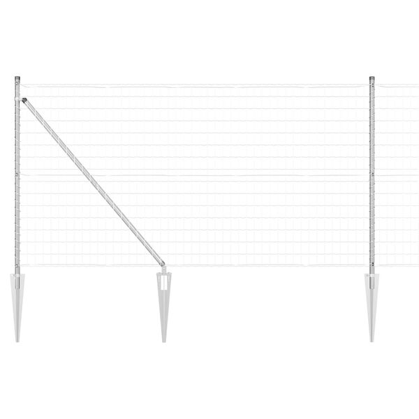 vidaXL Ker&iacute;t&eacute;s oszlopokkal Ez&uuml;st 1 x 10 m Ac&eacute;l
