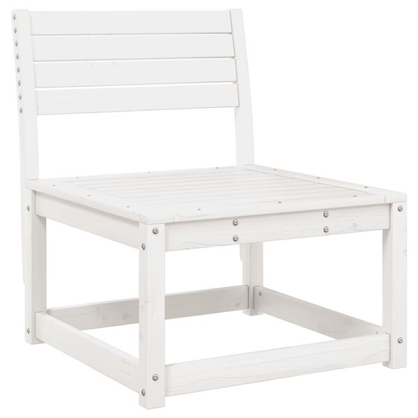 vidaXL fehér tömör fenyőfa kerti kanapé