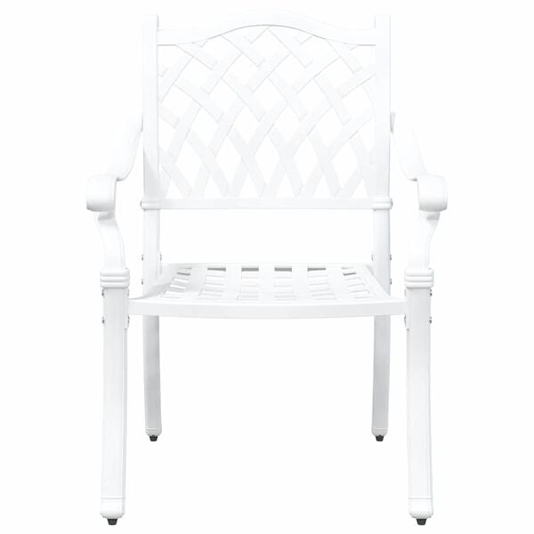 vidaXL Kerti Sz&eacute;k 2 pcs Feh&eacute;r 56 x 55 x 92.5cm Alum&iacute;nium