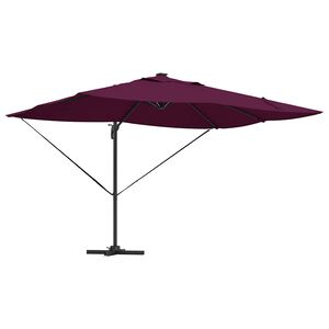vidaXL Napernyő 352 x 251 x 265 cm Pamut &eacute;s Alum&iacute;nium Bordeaux piros