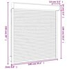 vidaXL fehér alumíniumredőny 140 x 150 cm