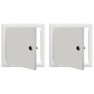 vidaXL Hozz&aacute;f&eacute;r&eacute;si panel 2 pcs Feh&eacute;r 23 x 23 x 3 cm Ac&eacute;l