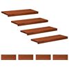 vidaXL L&eacute;pcsőszőnyegek 8 db 80 x 25 x 2 cm Barna T&ouml;m&ouml;r b&uuml;kkfa